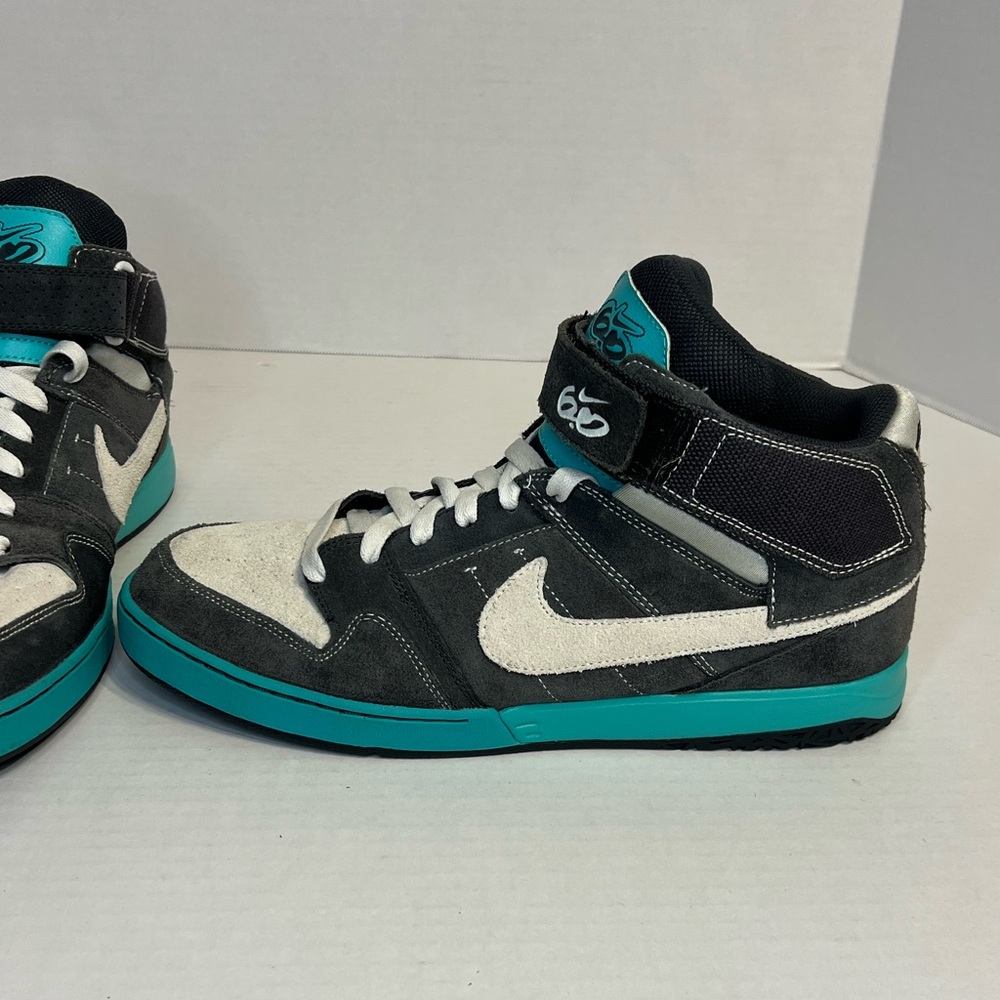 Nike 6.0 Zoom Air Mogan Mid 2 Gray/Teal‎ Men’s Sneaker Size 11.5  407360-003.